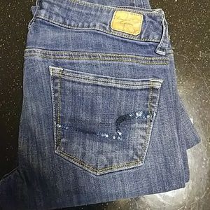 American Eagle stretch jeans. Size 8 Long